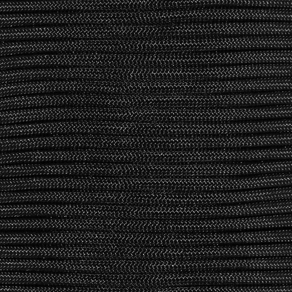 PARACORD PLANET 550 Paracord in 50 and 300 Foot Lengths (Black, 30 m)
