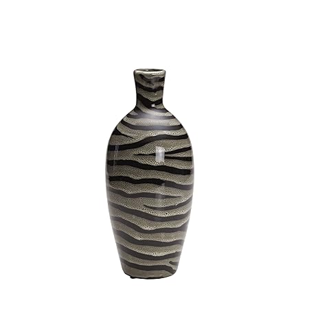Bombay Zebra Print Ceramic Vase 12 Inch Amazon Co Uk Kitchen Home