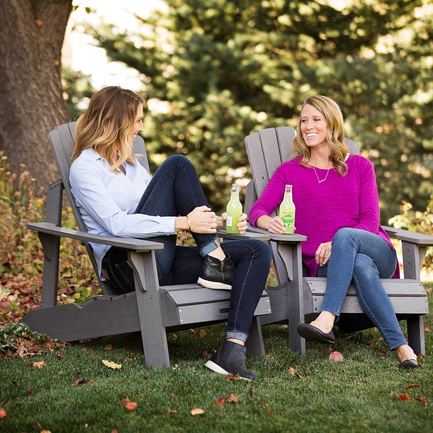 Lifetime Faux Wood Adirondack Chair, Gray - 60204 : Garden & Outdoor