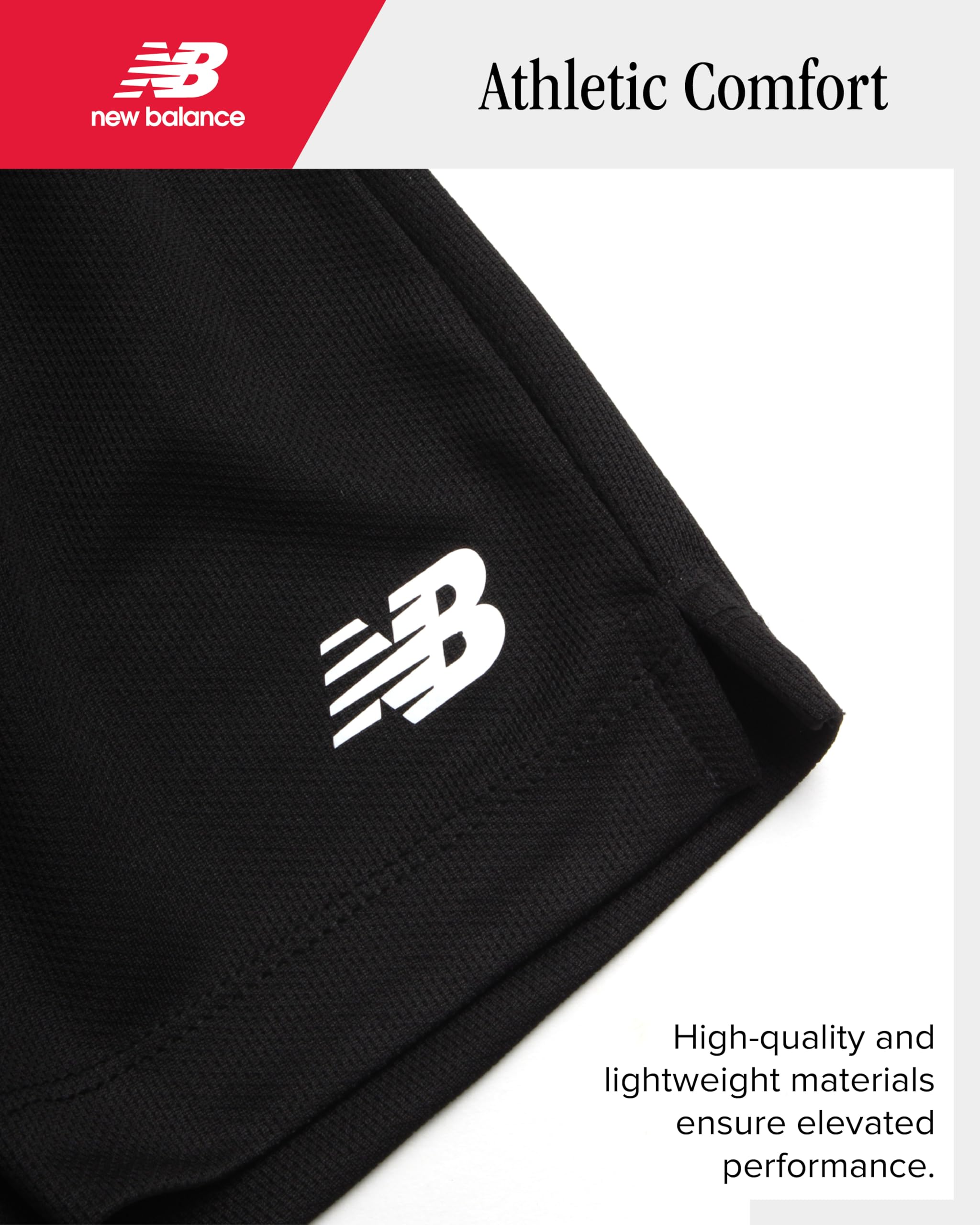 New Balance Girls Athletic Shorts - Active Performance Mesh Running Shorts - Dolphin Gym Shorts for Girls (Sizes: 7-16)