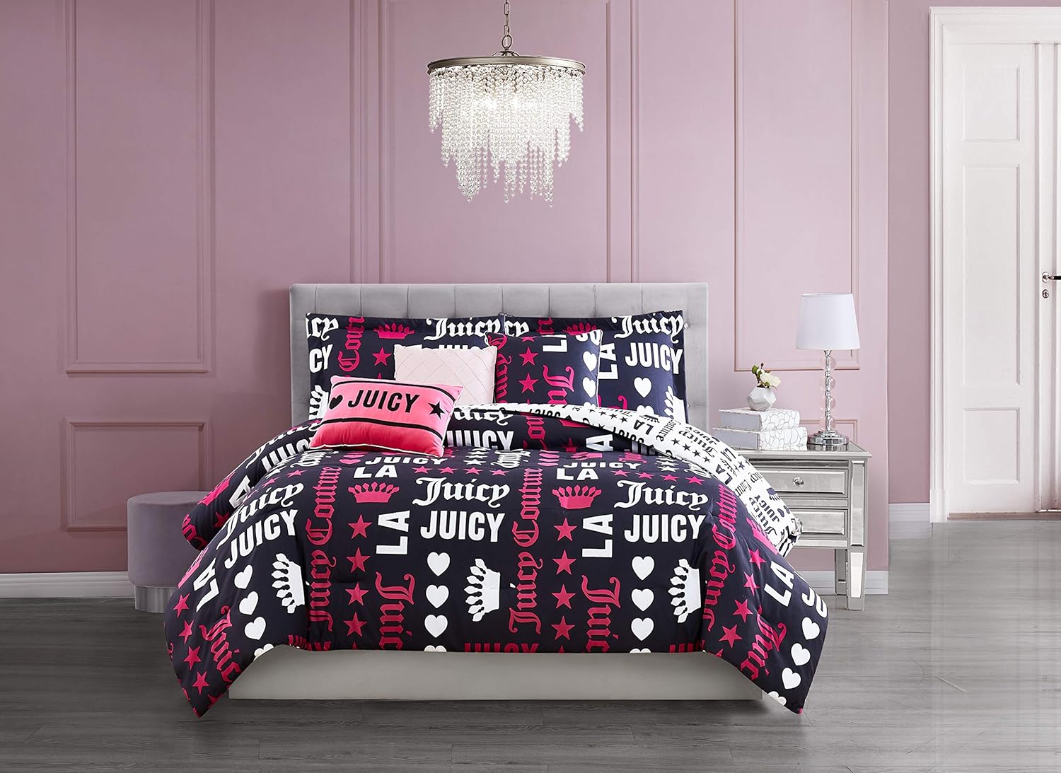 Juicy Couture Words 6Piece Reversible Set, Full/Queen Amazon.ca Home