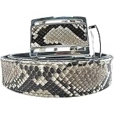 Pelgio Genuine Python Snake Skin Auto Locking Men's Belt 46" Long