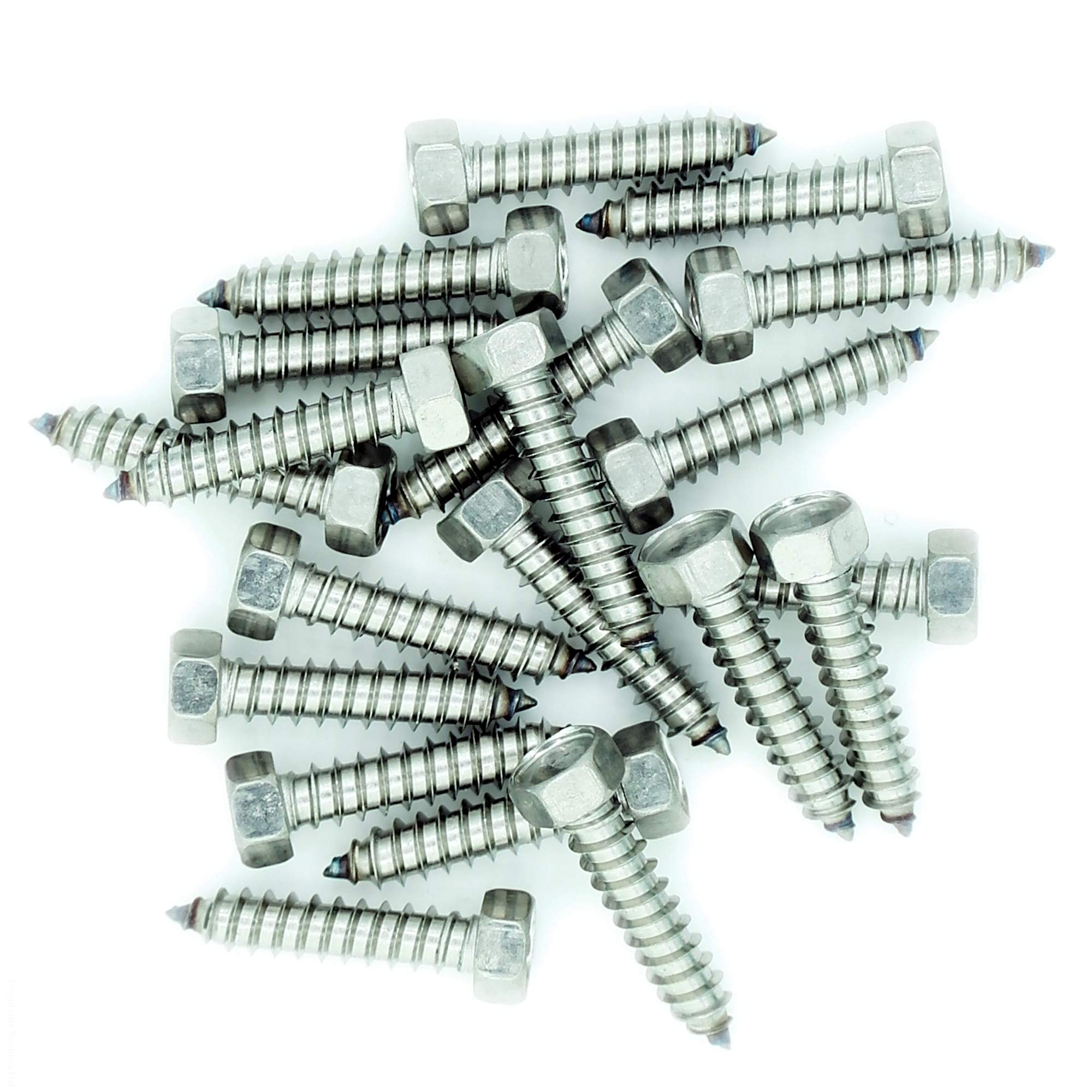 No.10 x 0.4 (4.8mm x 9.5mm) Hex Self-Tapping Screw - Stainless Steel (A2) (Pack of 20)