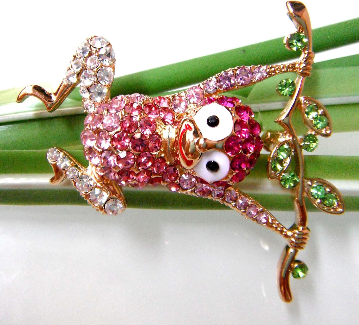 Navachi 18k Gold Plated Pink Crystal Monkey Az7306b Brooch Pins - Image 5