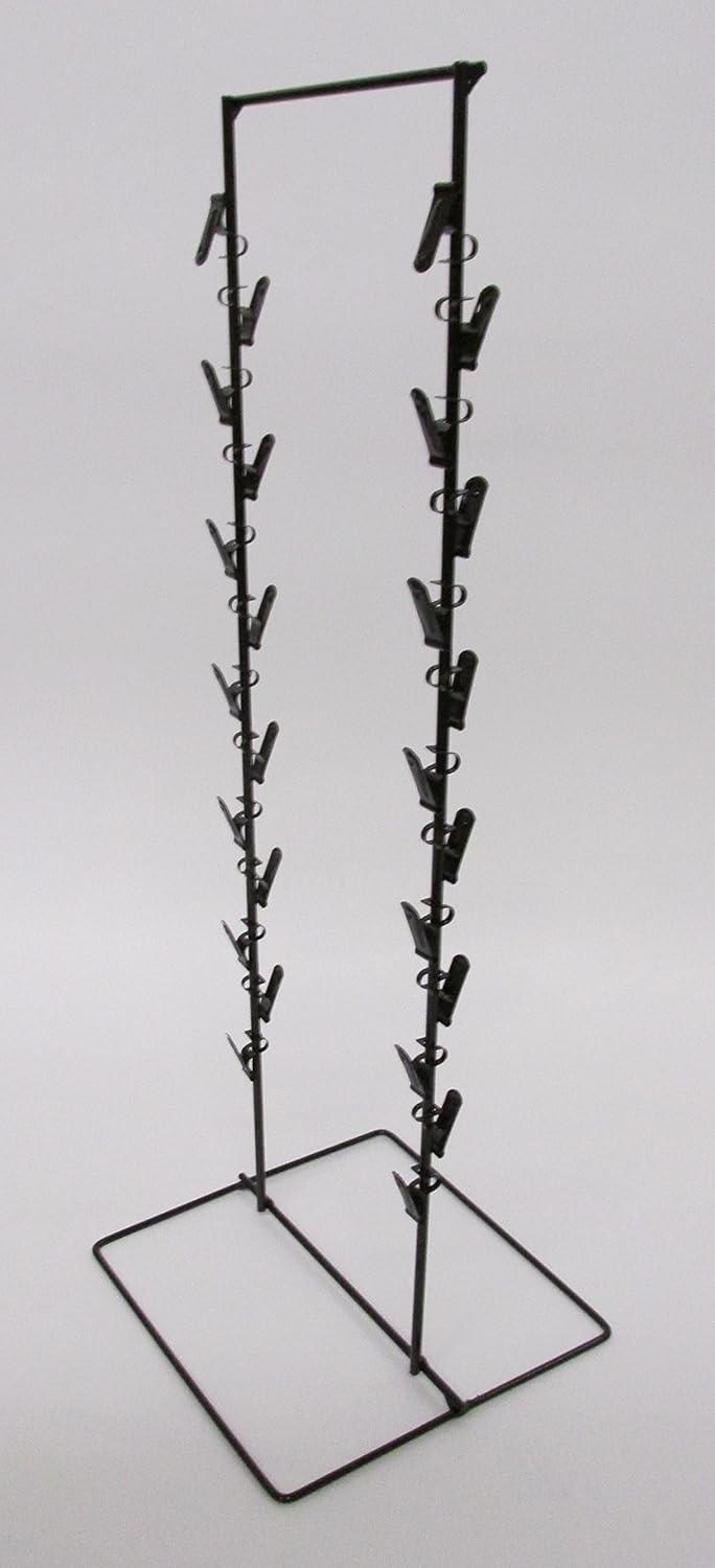 Double Round Strip Candy Display Rack in Black - 22 H x 8.5 W Inches