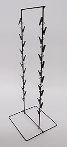 Double Round Strip Candy Display Rack in Black - 22 H x 8.5 W Inches