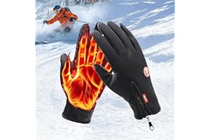 RAINPOT Outdoor Winter Gloves for Men Women Zip Design| Anti-Slip Thermal| Touch Screen&Windproof Gloves for Sports, Travel, Daily Activities|Motorcycle Riding Bicycle Cycling Hiking