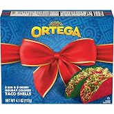Ortega Holiday Colored Taco Shells, Red and Green Hard Taco Shells, 10 Count, 4.1 Ounce