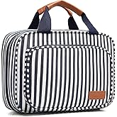 Bosidu Hanging Travel Toiletry Bag,Large Capacity Cosmetic Travel Toiletry Organizer for Women with 4 Compartments & 1 Sturdy Hook,Perfect for Travel/Daily Use/Christmas