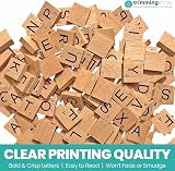 Trimming Shop 100pc Wooden Alphabet Number Tiles 20mm DIY Craft Game Pendant view 4