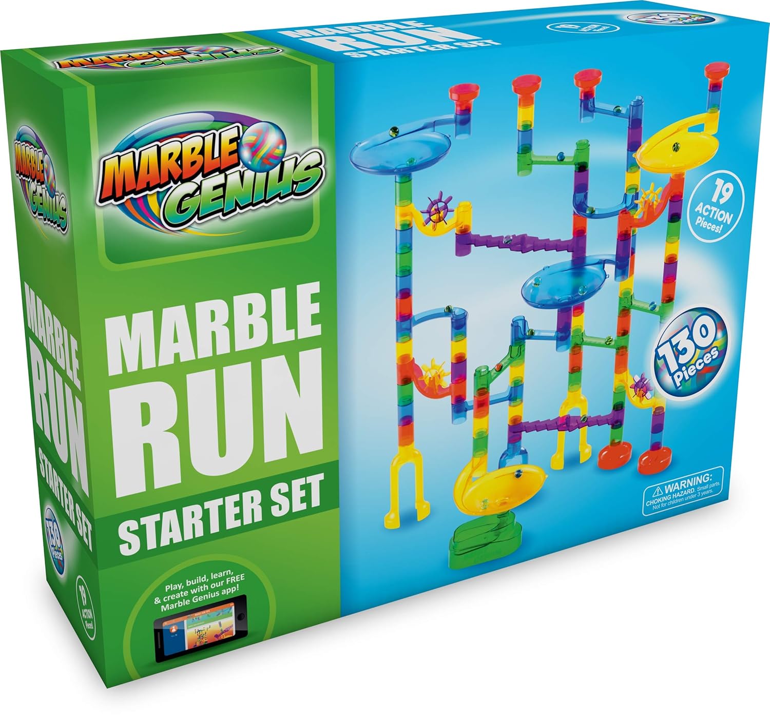 Free Instruction App 130 Complete Pieces Marble Genius Marble Run