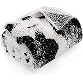 blunique Cow Throw Blanket for Couch Bed Sofa Ultra Soft Cozy Cow Pattern Animal Print Blanket, Lightweight Western Decor Plush Throw, Blanket for Women & Teen Girls 50x60 Inches Black