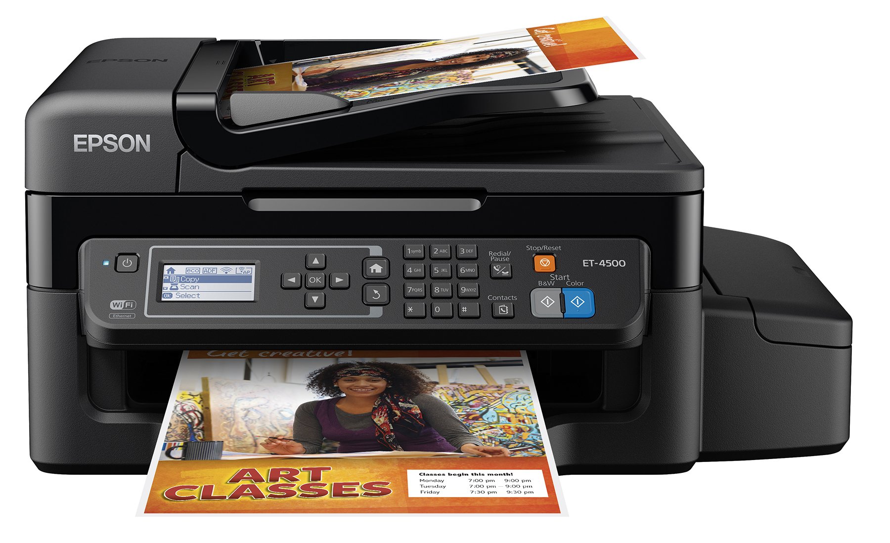 Epson WorkForce ET4500 EcoTank Wireless Color AllinOne Supertank