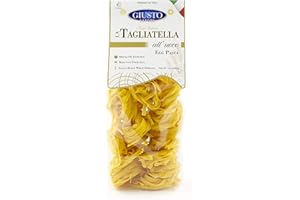 Giusto Sapore Classic Tagliatelle All'Uovo Italian Egg Pasta Nest - 340g - Premium Bronze Drawn Durum Wheat Semolina Gourmet Pasta Noodles - Imported from Italy and Family Owned (Tagliatella, 1 Pack)