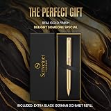 Scriveiner Gold Ballpoint Pen Luxury Brass Real Gold Plating Schmidt Refill view 3