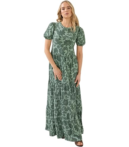 tall flowy dress Long Sally LTS Tall Women's Floral Maxi Brown 6 at Amazon Women's Clothing store best dresses for tall ladies
