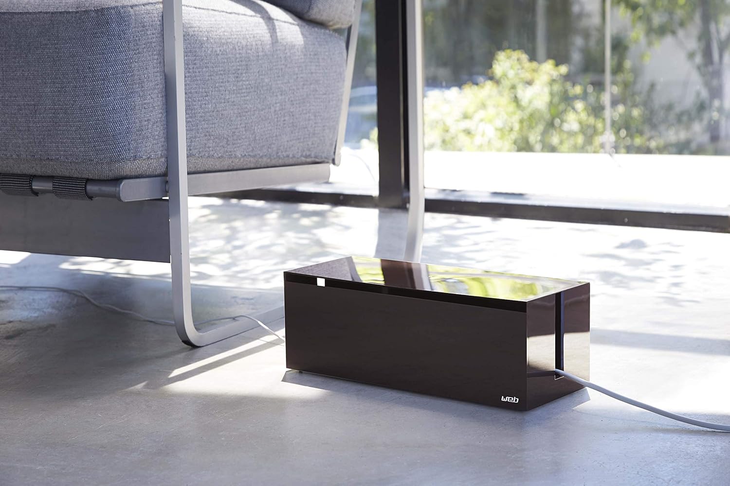 Yamazaki Cable Box, PCABS Resin, Brown, One Size BigaMart