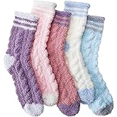 EBMORE Womens Fuzzy Socks Fleece Fluffy Cabin Plush Warm Sleep Soft Cozy Winter Adult Socks