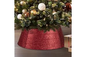 AWENDIETOU Christmas Tree Collar,23" Christmas Tree Ring 4-Panel Metal Durable Christmas Tree Skirt Base Stand Protection from Pets Holiday Decoration
