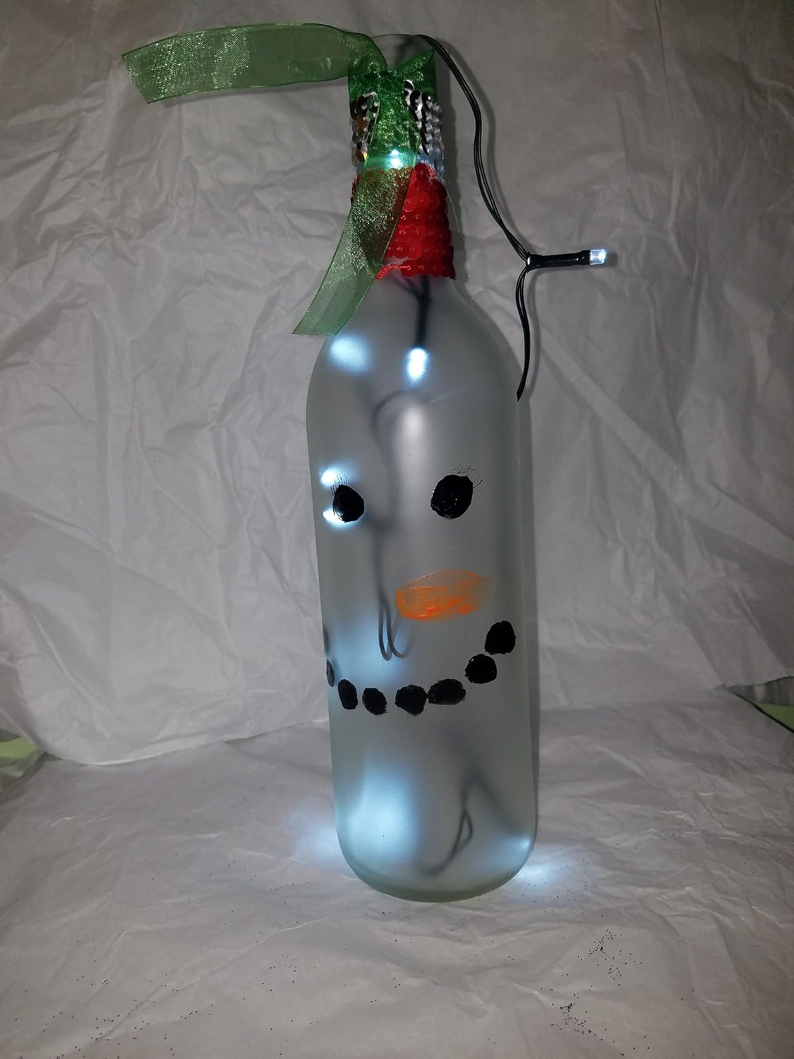 Amazon Com Snowman Light Up Vase Handmade