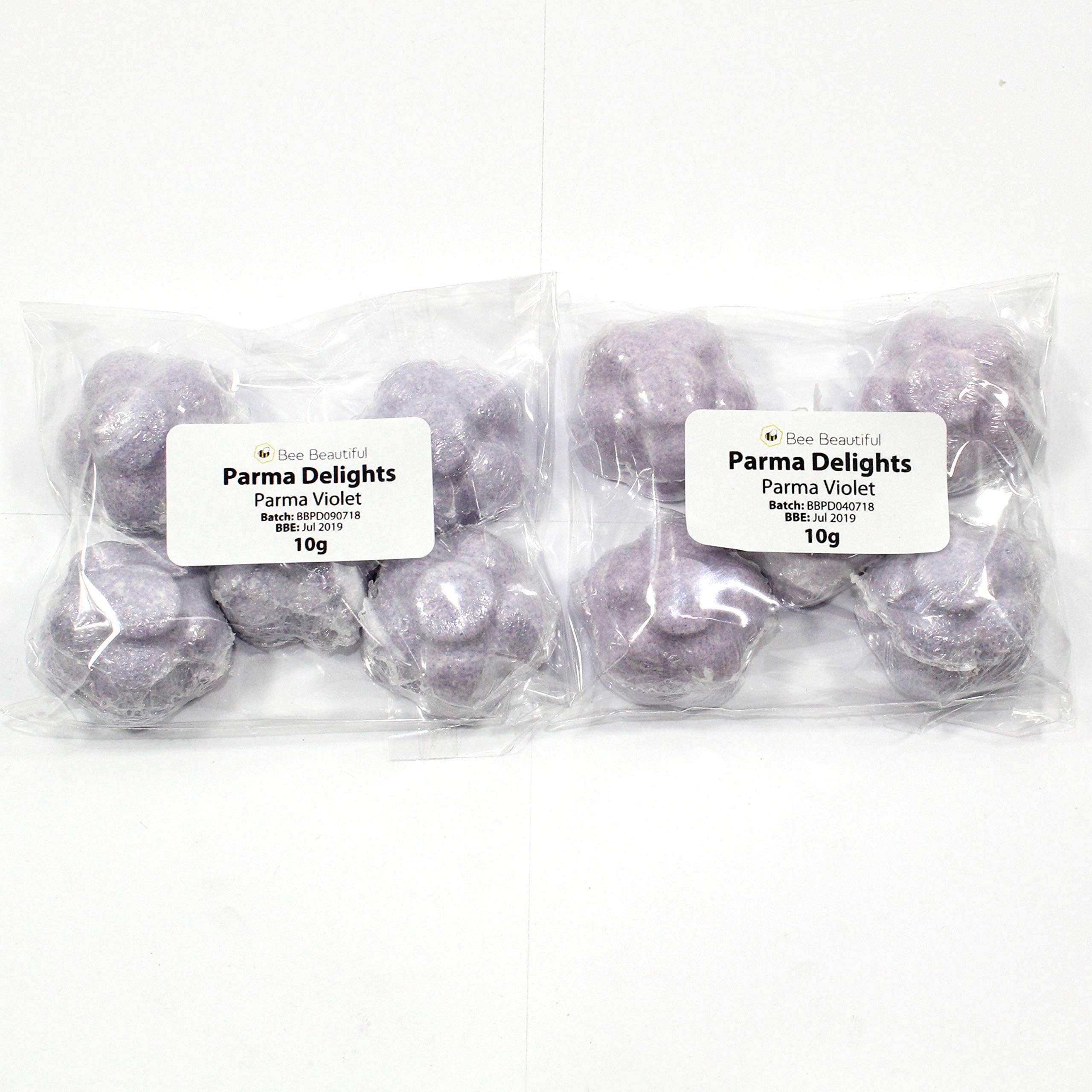 Bee Beautiful Parma Delights Bath Bomb - Parma Violet : 10 x 10g Flowers