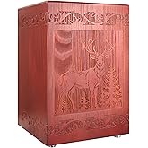 Wooden Cremation Urn for Human, Wood Handmade Engraved Decorative Box, Funeral Urns for Adult Male Female Burial or Memorial Keepsake, Urns for Ashes Men Women