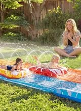 JOYIN 32.5ft Ultra Long Double Water Slide with Sprinkler 2 Boards view 8