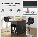 Yaheetech Bar Stool PU Leather Swivel Height Adjustable Backrest Counter Stool view 9