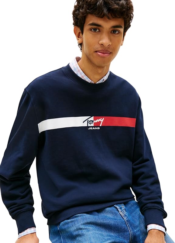 Sudadera Hombre Sign Stripe Regular Fit, Azul (Dark Night Navy), XXL