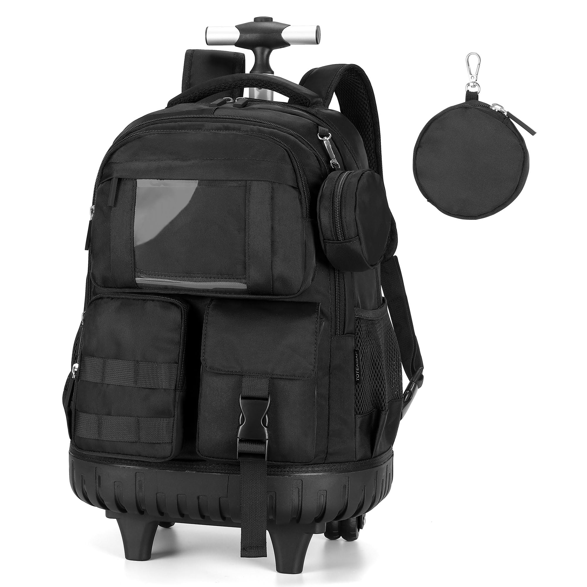 Photo 1 of (missing wheel) TOTEXISAP Boys Kids Rolling Backpack for Girls School, 21 Inch Rolling Bookbag Silent Wheeled, Water-Resistant Backpack with Wheels