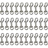 MICREEN 30 Pcs Trigger Clips Clasp, 1.9 inches Zinc Alloy Swivel Eye Snap Clip Hook for Dog Lead, Pet Leashes, Men Keyring, Key Chain, Hiking