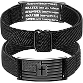 HSWYFCJY American Flag Cross Bracelet for Boys Men Freedom Adjustable Strap Christian Bracelets Engraved Bible Verses Inspirational Messages Religious Prayer Jewelry Gift Military Patriotic Wristbands
