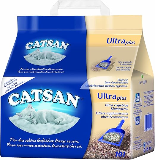 Catsan Ultra Plus Klumpstreu klumpendes Katzenstreu, 3 Packungen (3 x