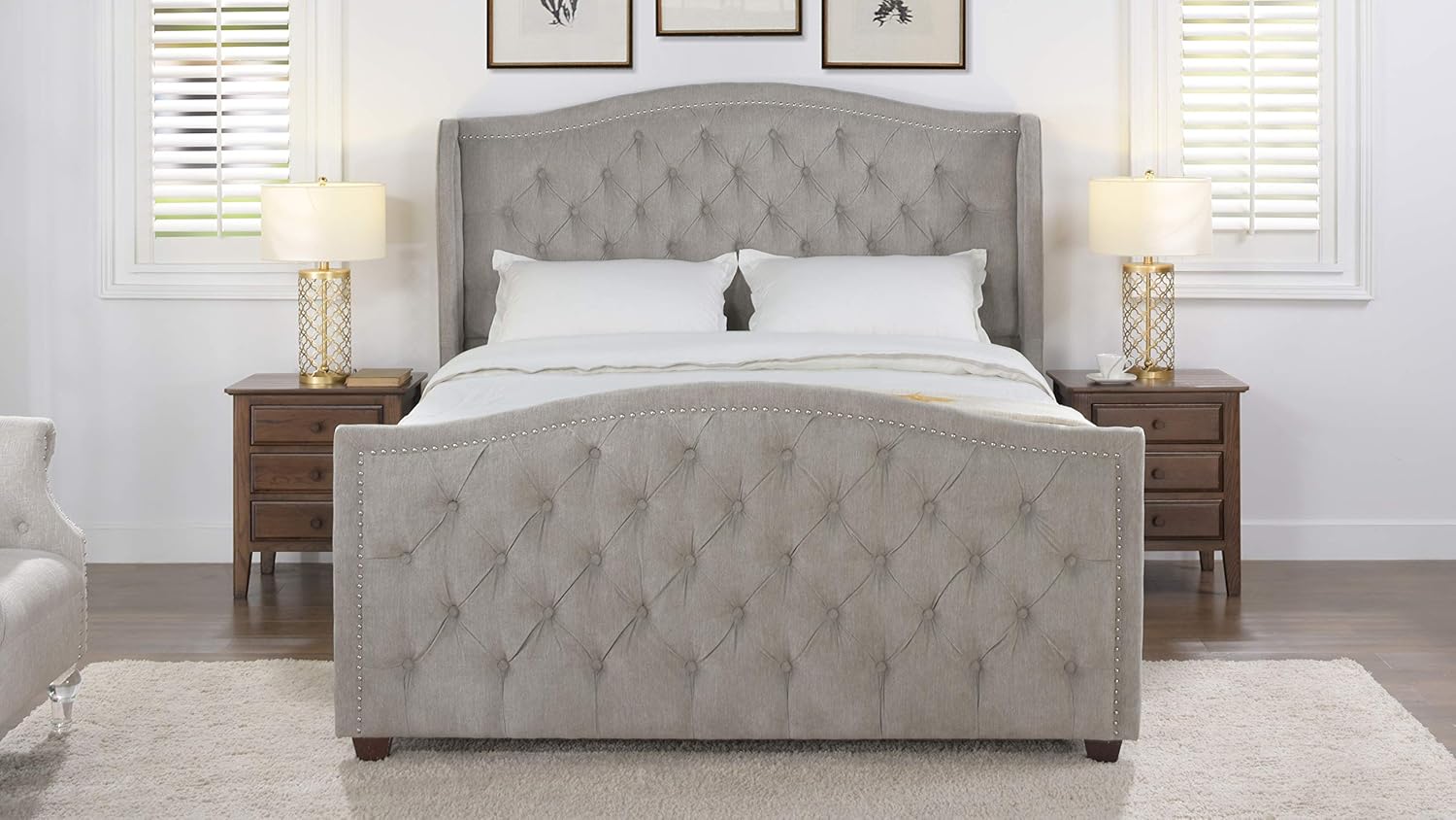 Best tufted headboard and footboard queen