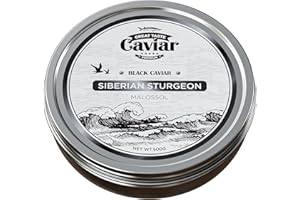 Great Taste Caviar Siberian Sturgeon Premium Quality Black Caviar Luxury Fresh Gourmet Fish Roe - Overnight Delivery - 500 Grams