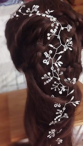 Long Wedding Hair Vine Bridal Hair Piece Bohemian Pagan Celtic