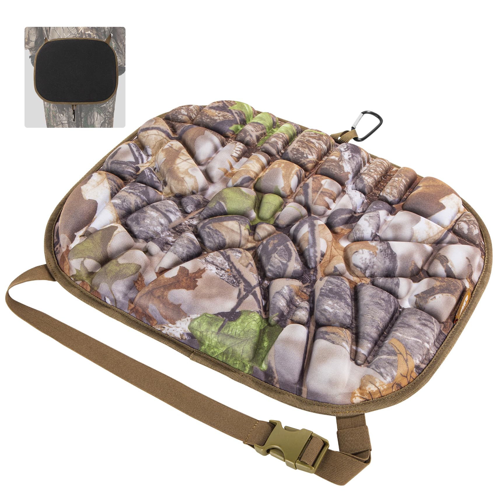 Photo 1 of BLISSWILL Hunting seat Cushion?Stadium Cushion?100% Memory Foam Silent Lightweight for Camping, Hunting, Fishing?Camping?Outdoor?Super Camo-Timber?
