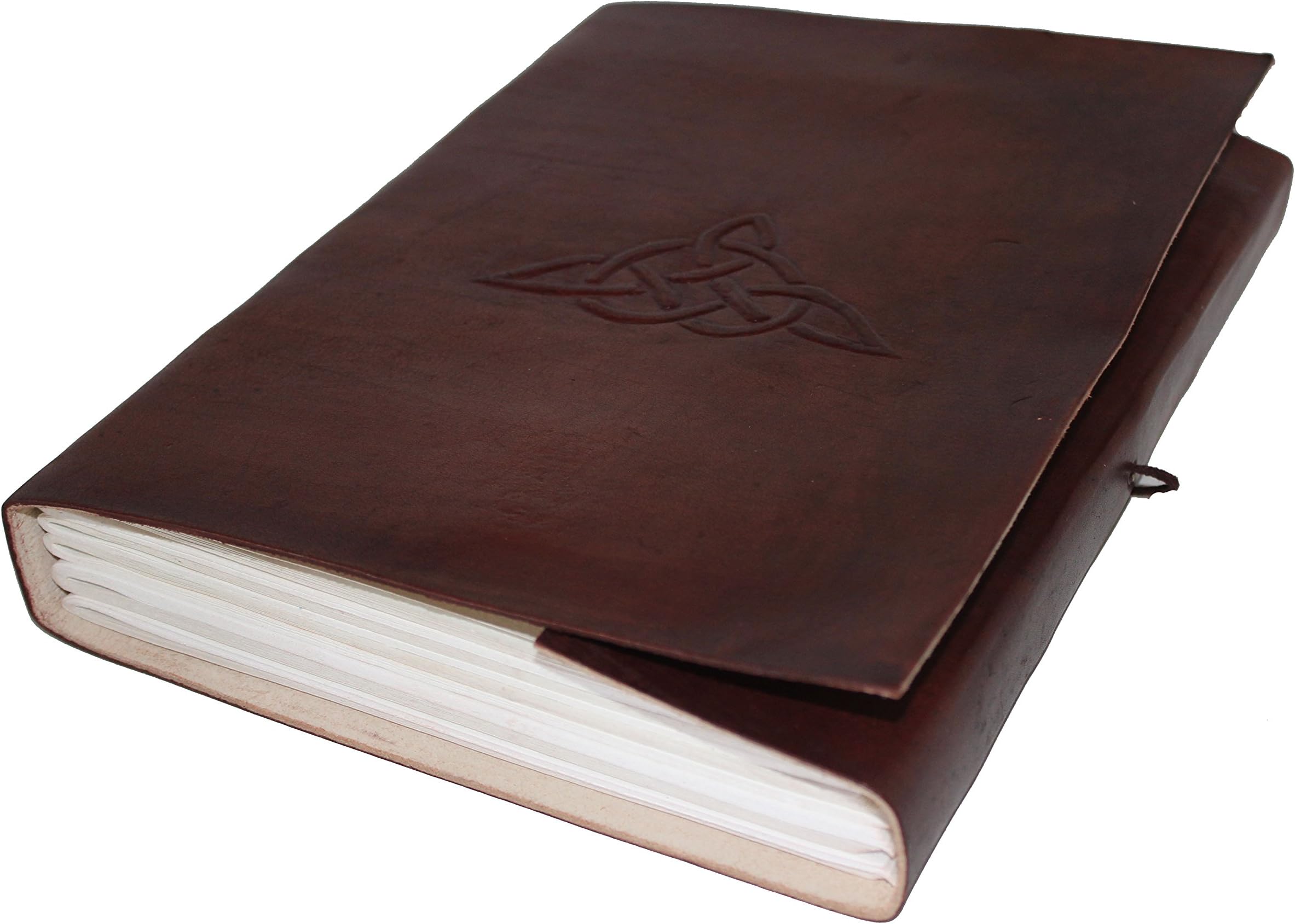 Handmade Vintage Antique Looking Genuine Leather Bound Journal Diary Notebook Travel Book With Blank Unlined Pages To Write For Men Women
