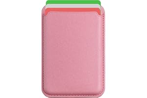 DOTER Magnetic Wallet Card Holder with MagSafe Compatible for iPhone 15 Series, iPhone 14/13/12 Series, and Magnetic cases, RFID Card Holder Wallet, Pearl Pink