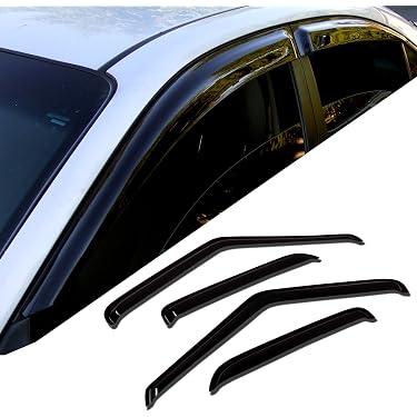 JACCOS Deflectores De Viento Para Audi Q7 2006-2014 – Cortavientos Laterales, Anti Lluvia, Fácil Instalación Sin Taladrar