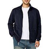 Men's Fleece Jacket Casual Zip up Lightweight Sweatshirts Athletic Outdoor Sweater Jackets with Pockets