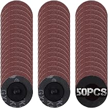 SPEEDWOX 50 Disques Abrasifs Grain 80 - Oxyde D'aluminium 2 Pouces Pour Ponceuse à Changement Rapide