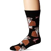Socksmith Men's Monkey Biz Crew Socks, Black, Large