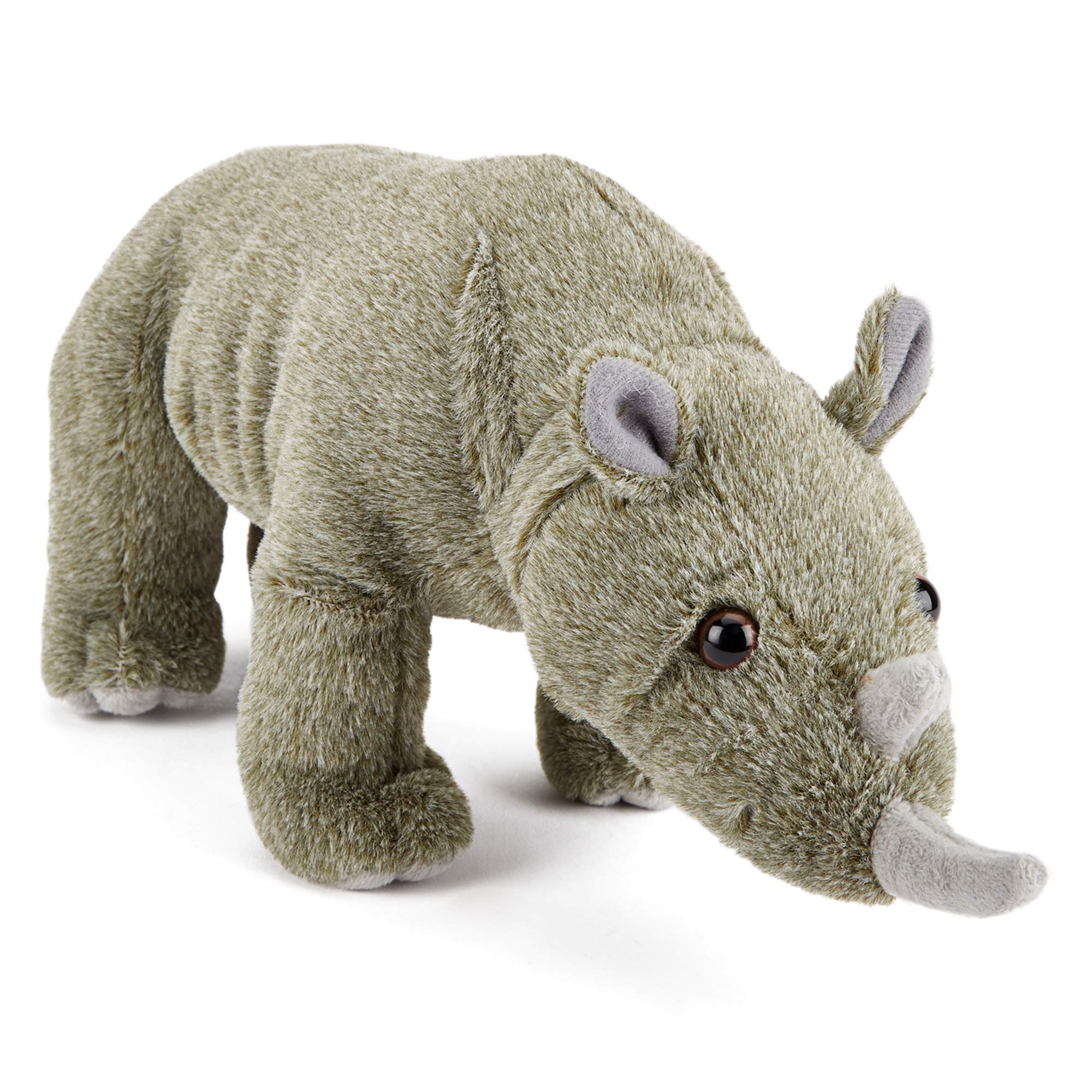 Zappi Co Plush Children's Stuffed Soft Cuddly Plush Toy-Part of Safari Animals Collection, Perfect for Kids (33cm Depth)(Rhino)
