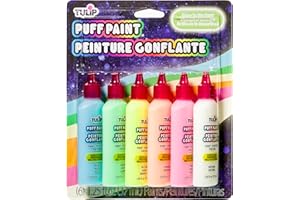 TULIP Dimensional Glow Fabric Paint, 6-Pack, Glow, Multi Color (29025)