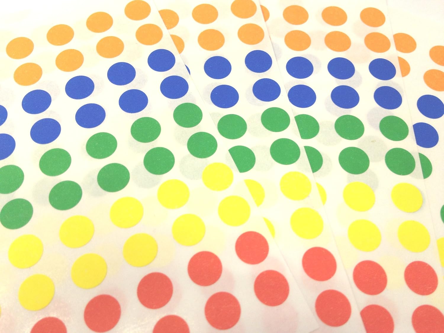 700 Sticky Coloured DOTS 8mm Labels DOTS Round Circles