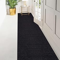 Custom Size Black Solid Plain Rubber Backed