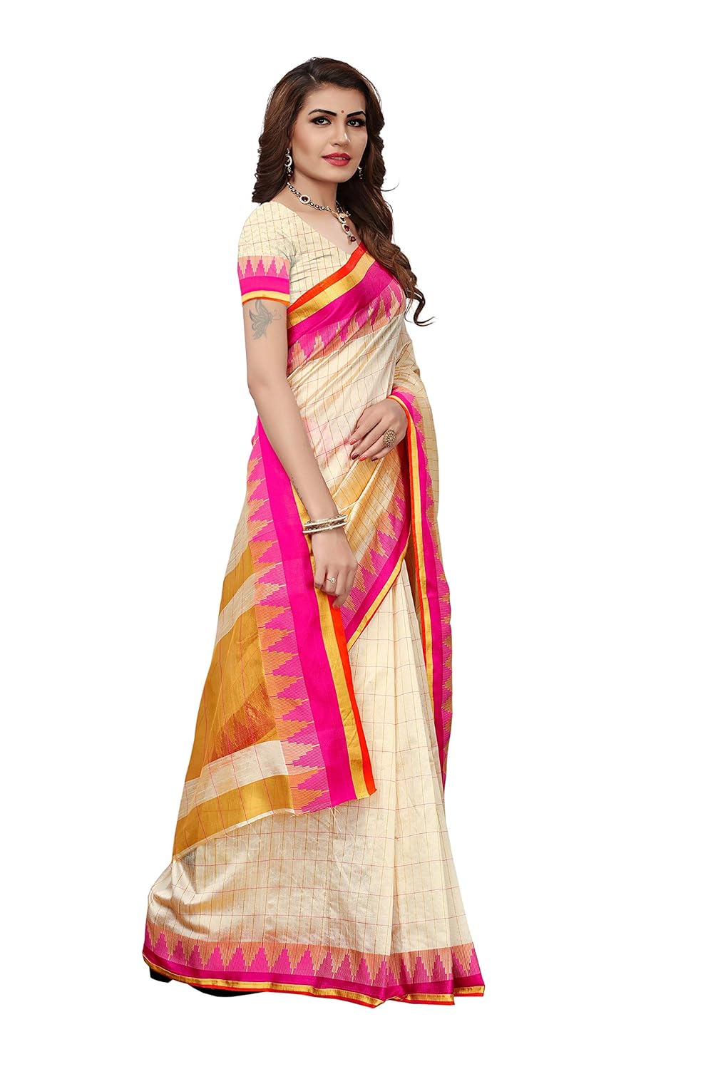 anni designer silk saree with blouse piece