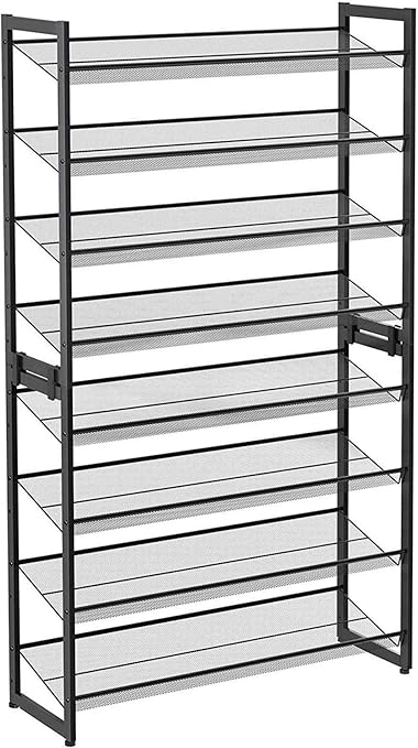 Wandbild 8 Tier Schuhregal Set 2 stapelbare 4 Tier Schuh-Organisator