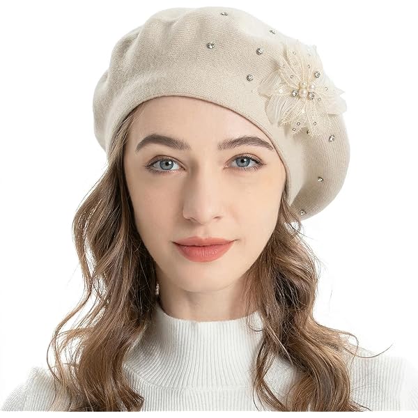 Womens Sweet Lolita Denim Beret Hat Cute Bowknot Artist  display picture 1